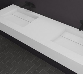 Double Vasque Corian® LYON detail