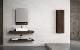 Lavabo À Poser + Étagère en Wood Chêne Massif | 863