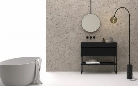 Meuble sur base Metállique en MDF + Vasque en Porcelaine | 3326