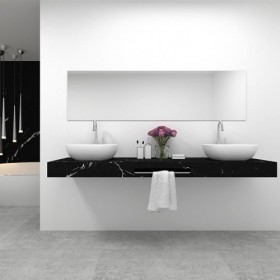 Comptoir en Marbre Authentique Nero Marquina