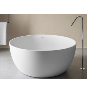 Baignoire îlot ronde en Solid Surface - 120cm