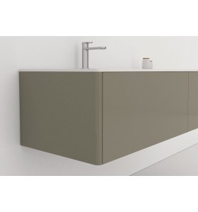 Plan Vasque CORIAN® + Meuble Suspendu en MDF - 2 Tiroirs | 3224