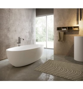 GERALDINA Baignoire îlot en Solid Surface - 170cm