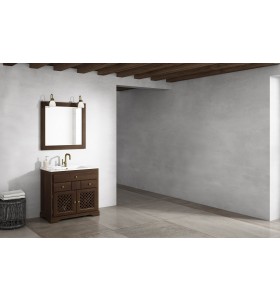 Meuble À Poser Wood en Chêne Pin - 3 Tiroirs + 2 Portes - Plan Vasque | 865