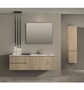 PLAN VASQUE CORIAN® + MEUBLE EN CHÊNE MASSIF - 3 Tiroirs | 3200