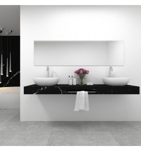 Comptoir en Marbre Authentique Nero Marquina