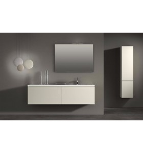  Plan Vasque CORIAN® + Meuble Suspendu en MDF - 2 Tiroirs Alignés | 3297