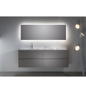  Plan Vasque CORIAN® + Meuble Suspendu en MDF - 4 Tiroirs | 3309