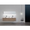 Meuble Suspendu en Wood Chêne Massif + Vasque à poser CORIAN®