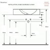 double vasque corian® Toulouse plane