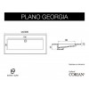 Plan Vasque CORIAN® GEORGIA plane