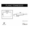 double plan vasque corian® Toulouse plane