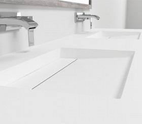 Double Vasque Corian® LYON detail 2