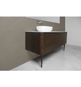 Meuble sur pieds en Bois de Chêne + Plan Vasque corian 3220