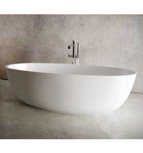 GERALDINA Baignoire îlot en Solid Surface - 170cm