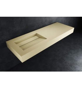 Hi-Macs® Babylon Beige - Vasque suspendu LYON sur mesure