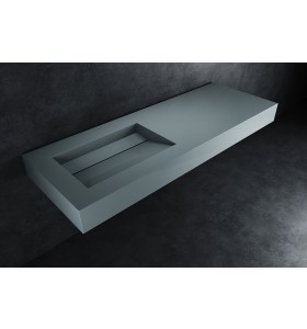 Hi-Macs® Concrete Grey - Vasque suspendu LYON sur mesure