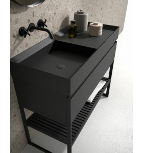 Meuble sur base Metállique en MDF + Vasque en Porcelaine | 3326