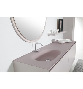  Plan Vasque en Verre + Meuble Suspendu en MDF - 2 Tiroirs Alignés | 3299