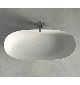 CARMEN Baignoire îlot en Solid Surface - 160cm