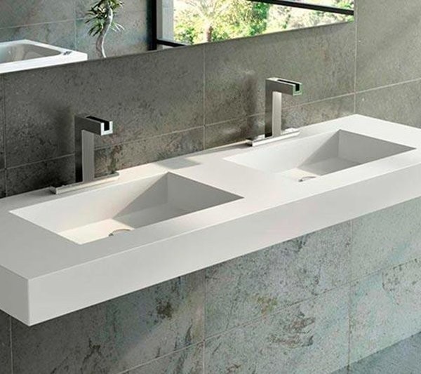 double plan vasque corian® Paris
