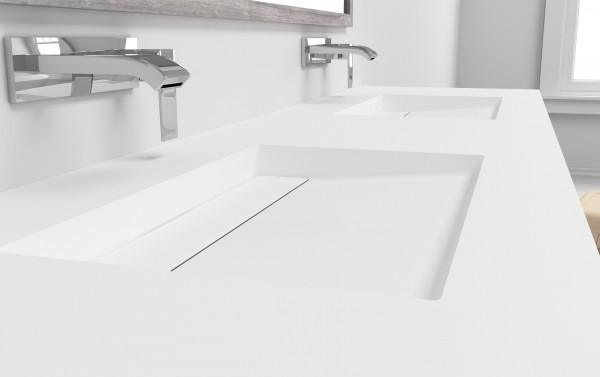Double Vasque Corian® LYON detai