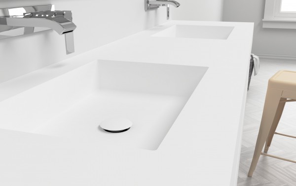 double plan vasque corian® Paris detail