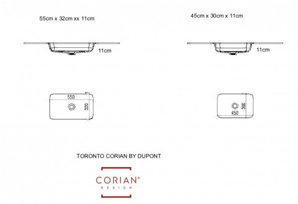 vasque  corian® toronto plane