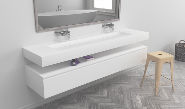 Plan Vasque CORIAN® GEORGIA plane detail 2