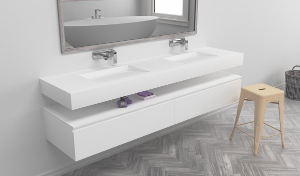 double vasque corian® Toulouse detail 2